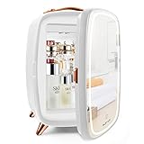 KFO Refrigerador de belleza, mini nevera para maquillaje portátil de 6 litros, modo de iluminación espejo LED / 8 can 3