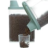 Citylife Juego de 2 recipientes herméticos para comida para perros, 2.3L contenedor de almacenamiento impermeable comida de gatos, vaso medidor pienso, Apto para cereales, comida para mascotas