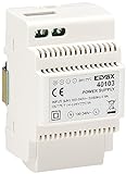 Vimar 40103 Alimentador para videoportero con salida 24 Vdc, alimentación 100-240 V~ 50/60 Hz, instalación en riel DIN (60715 TH35), ocupa 3 módulos de 17,5 mm, blanco