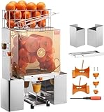 VEVOR Exprimidor de Naranjas, 2000E-2X,Máquina Automática Comercial de Acero Inoxidable,120 W,Exprimidor Electrico de Naranjas44 kg Maquinas de Zumo de Naranja, 50.8x50.8x88.9cm