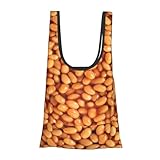 Tcoay Frijoles al horno,Bolso de compras reutilizable Bolso de compras Comestibles Bolsos de hombro de lona multiusos