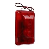 Sirena estroboscópica con cable, VBESTLIFE Mini 120 dB, alarma de sonido para exteriores de 12 voltios con luz LED roja intermitente para seguridad del hogar, sistema de alarma de protección