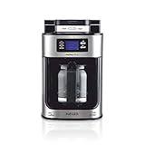 HAEGER Drip - Cafetera de Goteo automática con Molinillo, 1050W, Capacidad: 1,2L - Plato calentado para Mantener Caliente, Capacidad de Molino: 60g, Pantalla LCD, Temporizador de 24 Horas