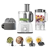 Kenwood MultiPro Express FDP65.450 WH - Procesador de Alimentos (1000 W, bol de 3 L, batidora de vaso de 1.5 L, exprimidor, accesorios de corte)