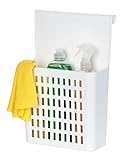 WENKO Cesto de almacenaje para puertas - Estante de cocina para colgar, Polipropileno, 24 x 35.5 x 12 cm, Blanco