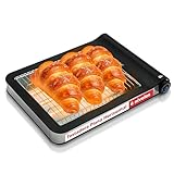 SOGO Tostadora Plana Sobremesa 925W para Todo Tipo de Pan - Tostadora Horizontal para Tostar, Descongelar y Calentar Bollería - Tostado Uniforme con Calentadores de Cuarzo - Limpieza Fácil y Rápida