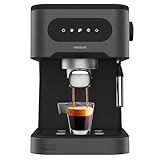 Cecotec Cafetera express Power Espresso 20 ColdBrew. Cafetera express para espresso y cappuccino, café en frío, 20 Bares de presión, Vaporizador orientable. Disfruta de Calidad profesional en casa.