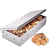 Ahumador Barbacoa Gas, Tubo de Fumador de Pellets de Acero Inoxidable, Caja para Ahumar, Generador de Humo Frío, Portátil para Todos Los Ahumadores de Carbón de Gas Eléctrico
