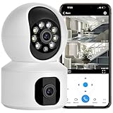 Cámara Vigilancia WiFi Interior, Camara IP 2K 4MG de Seguridad con Detección de Movimiento y Visión Nocturna, Camara Vigilancia de Bebé con Audio Bidireccional Compatible iOS Android CON LUCES. 2 L