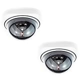 Domo Cámara Seguridad Falsa Interior Exterior Calidad CCTV Cámara de Vigilancia con Intermitente Luz LED