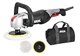 Skil Masters 9955MA - Pulidora enceradora orbital con dos almohadillas de 125/180 mm con variador de velocidad (1300 W, arranque suave, 2 pieles de pulidora, bolsa de lona)