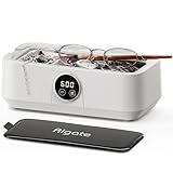 RIGATE Limpiador Ultrasónico 46KHz, Limpieza Profunda 360°, 600 Segundos Continuos, Ahorro de Energía, Ideal para Gafas, Joyas, Dentaduras y Relojes, 500ml