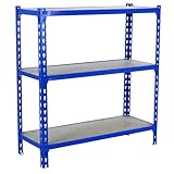 Simon Rack Estanterias Metalicas, 900x1100x300 mm, 3 Baldas de Madera, 200 kg de Punto Flexión, Estanterias Almacenaje, Gris/Madera - Maderclick