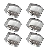Perilla Giratoria de 8mm, Perilla de Control de Aleación de Zinc, Repuesto para Cocina, Estufa de Gas, Accesorios para Horno Microondas, 6 uds. (interruptor de 0°)