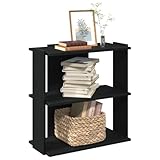 Genérico Librería de 3 estantes Madera de ingeniería Negro 60x30x60 cm,Librerías y estanterías-860248