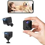 javiscam Camara Espia,2K Camara vigilancia WiFi Interior, Interior/Exterior Mini Cámaras De Vigilancia sin Cables,Vision Nocturna,Deteccion de Movimiento,Grabacion de Video a Distancia