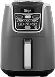 Ninja Air Fryer MAX, Freidora sin Aceite [AF160EU] 6 funciones de cocción, Max Crisp, Asar, Hornear, Recalentar, Deshidratar y Freidora de aire, 5.2 litros, 1750W, Gris/ Negro