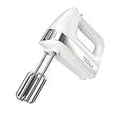 Tesla Batidora de Mano MX500WX, 500W, 5 Velocidades, Función Turbo, 2 Varillas + 2 Ganchos, Blanco