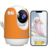 Camara vigilancia Bebe,UCOCARE 2.5K 2.4G/5G WiFi Cámara de Seguridad para el hogar, cámara PTZ de conversación bidireccional con aplicación, bebé/Mascota/Ancianos, Seguimiento automático 32GB SD