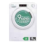 Candy Smart Inverter CS 149TXME-S, Lavadora 9 KG, 1400 RPM, Display Digit Touch, Tecnología NFC, Hygiene +, 16 Ciclos, 9 Rápidos, Motor Inverter, Inicio Diferido 24H, 77 DB, Blanco