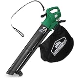 GARDEBRUK® Aspirador Soplador de Hojas Bolsa 45L Soplado 270km/h Capacidad 13,2m³/min Trituradora 3en1