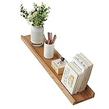 OAKERLAND Estantes flotantes de Roble Macizo para Fotos, Libros, 80cm Estantería Madera Pared para el hogar, Oficina, Dormitorio, Sala de Estar, Baño