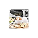 Innovagoods bb_V0101051 Cuecehuevos Para Microondas Con Recetario Boilegg, Blanco