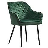 SONGMICS LDC088C01 Silla de Comedor, Verde, One Size