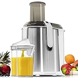 Cecotec Licuadora Orbital StrongTitanium 19000 XXL para Frutas y Verduras. 19000 RPM, 1300 W, Canal Entrada XXL (75 mm), Disco Recubrimiento de Titanio, 2 Velocidades y Libre de BPA