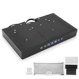 Campana Extractora de 12V, Ventilador de Escape de 3 Velocidades Ajustable con Pantalla Táctil, Luz LED, Estufa de Ventilación sin Conductos para RV Camper Kitchen