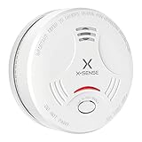 X-Sense Detector de Humo, Alarma de Incendio con Batería de 10 Años para el Hogar, Indicador LED y Botón de Silencio, Alarma de Humo con Batería, Conforma al Estándar EN 14604, SD11