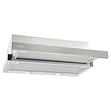 TEKA Campana Extractora Extensible 60 cm, 2 Velocidades + Intensiva, Filtro de Carbón, Acero Inoxidable Antihuellas, Iluminación LED, Modelo CNL 6400.2