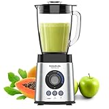 Taurus - Batidora de Vaso | 2000W Potencia | Jarra de Cristal 2,2L | Cuchillas de 6 Filos | Programas Turbo | Smoothies | Pica Hielo