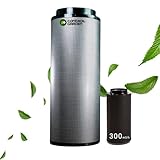 + control GARDEN Filtro de Carbón Activo para Armario de Cultivo 300 m³/h | Tubo Neutralizador de Olores para Cultivo Hidropónico | Carbon 100% Australiano RC -4/8 | Ø 100 mm Longitud 200 m