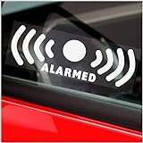 Platinum Place 5 pegatinas con alarma para coche, furgoneta, barco, taxi, seguridad segura, dispositivo de alarma, puntos de advertencia para salpicadero, 75 mm x 25 mm