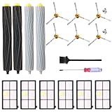 MIRTUX Kit de Recambios para Roomba Robot Aspirador Serie 800 y 900 - Repuestos Roomba 850, 860, 870, 880, 890, 960, 980... (Todos los Modelos) - Cepillos Laterales, Filtros, Pack de Rodillo Extractor