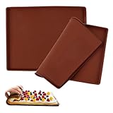 AOOTUERL Alfombrilla de silicona de 30 x 40 x 1 cm, para secadora de frutas enrolladas suizas con raspador, bandeja antiadherente reutilizable para deshidratador de alimentos, con borde