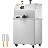 VEVOR Extractor Eléctrico de Zumo de Caña Exprimidor de Caña de Azúcar 750W 300kg/h Alto Rendimiento con 3 Rodillos Exprimidor de Cítricos de Entrada Grande para Extracción de Zumo Doméstico Comercial