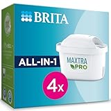 BRITA Cartucho de filtro de agua MAXTRA PRO All-in-1 pack 4 - Recambio original para jarras BRITA para agua filtrada del grifo de sabor puro - filtra micro impurezas como PFAS, cloro, cal y metales.