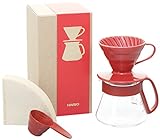 HARIO V60 Color Coffee Dripper and Pot, Red