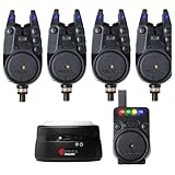 Prologic C-Series Pro Alarm Set 4+1+1 All Blue - Set de alarma de mordida para pesca de carpa, accesorios de pesca