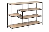 Amazon Basics Martin - Librería, 4 estantes, 35 x 114 x 78.2 cm (largo x ancho x alto), Acabado Con Efecto de Roble (Antes éramos Movian)