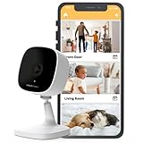 AlfredCamera Cámara de Seguridad Inteligente para Interiores, Full HD 1080P, Visión Nocturna, Grabación Continua, Monitor de bebé enchufable, Cámara para Mascotas, Detección de Movimiento