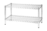 ARCHIMEDE Sistema Part Estantería 2 baldas, Metal, Cromado, 91 x 46 x 50 cm
