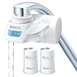 BRITA Sistema de filtrado de agua ON TAP Pro V-MF incl. 2x cartucho filtrante (600L) - para un 99,99% de agua libre de bacterias, reduciendo PFAS, incl. cuenta atrás digital LCD de capacidad