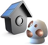 HTZSAFE Alarma solar de entrada con un alcance de 1/2 millas – Detector de movimiento inalámbrico resistente a la intemperie y detector para exteriores, 1 receptor + 1 sensor