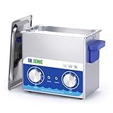 Limpiador Ultrasónico Profesional DK SONIC Limpiador Ultrasonidos de Acero Inoxidable con Calentador para Partes de Pistola de Carburador Relojes de Latón Joyas Dentales Monedas de Metal (3L, H)