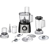 Bosch MultiTalent 3 MCM3501M - Procesador de alimentos versátil con más de 50 funciones - 800 W - 2.3 L de capacidad - Color: negro/acero inoxidable cepillado