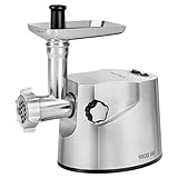 ProfiCook PC-FW 1172 - Picadora de carne profesional - Cuchilla con hoja de acero inoxidable - 1800 Watts - Color plata