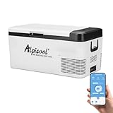 Alpicool K18 18 Litros Portátil Coche Frigoríficos Mini Nevera de Coche Eléctrica 12/24V CC Neveras Congelador de Viaje Automóvil Refrigerador para Camping, Viajes, Picnic